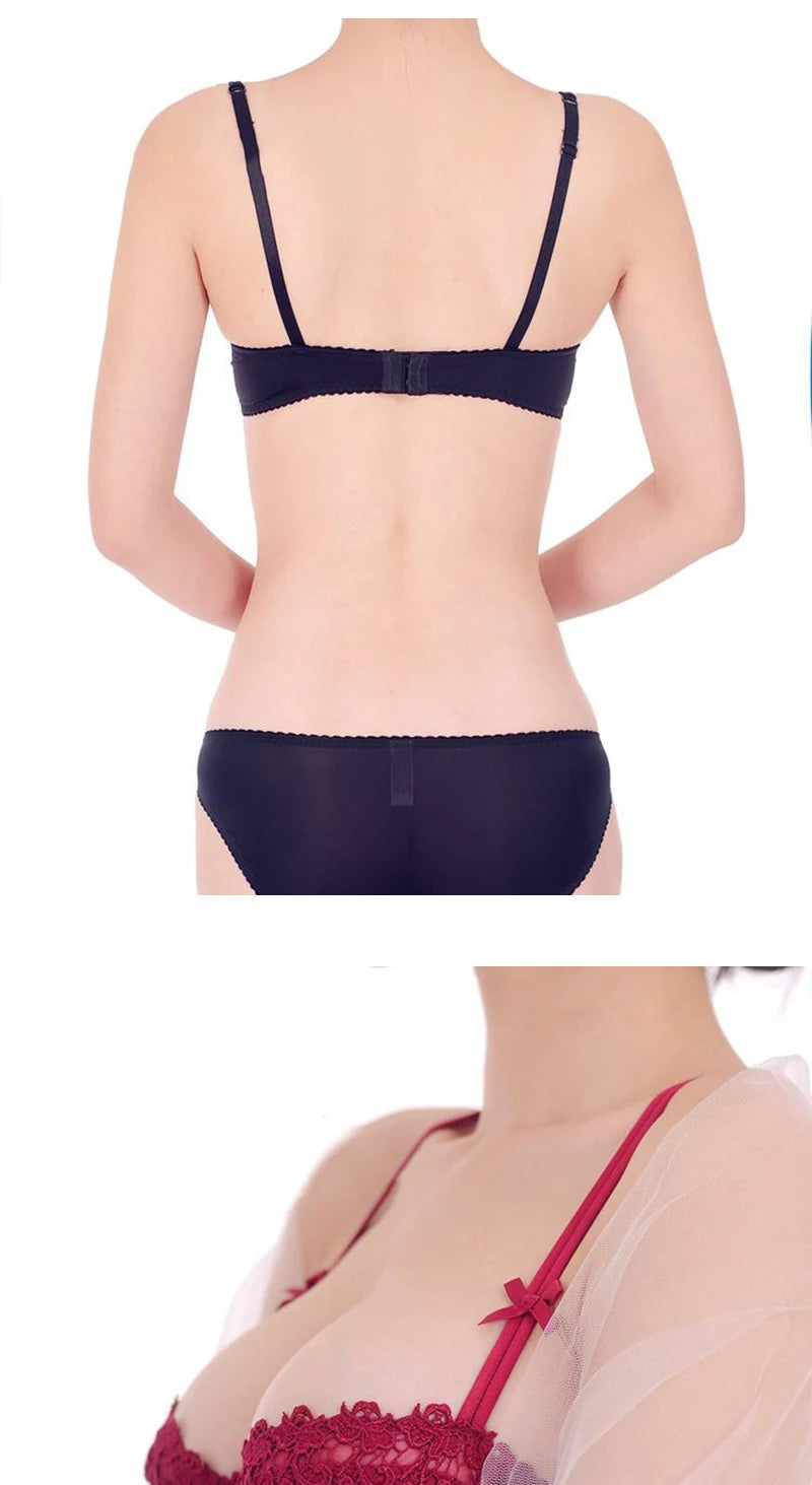 Half Cup Lace Bra Top Female Lingerie Unlined Transparent Bras For Women Sexy Push Up Plus Size Underwear Mesh Brassiere A B C D