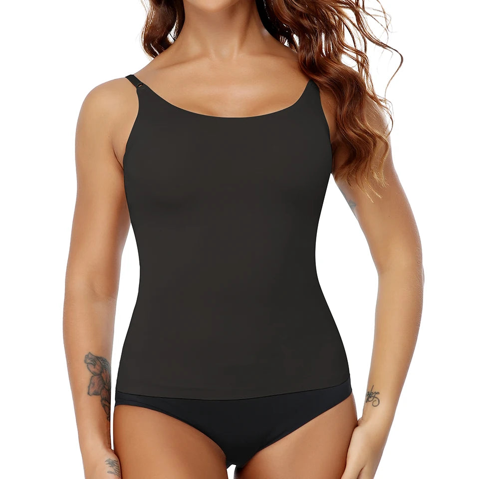Women Tummy Control Shapewear Smooth Body Shaping Camisole Tank Tops Plus Size Slimming Underwear Seamless Compression Shaper