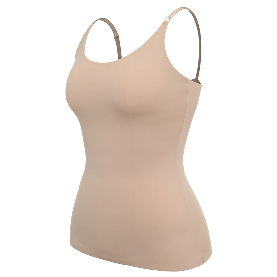 Women Tummy Control Shapewear Smooth Body Shaping Camisole Tank Tops Plus Size Slimming Underwear Seamless Compression Shaper
