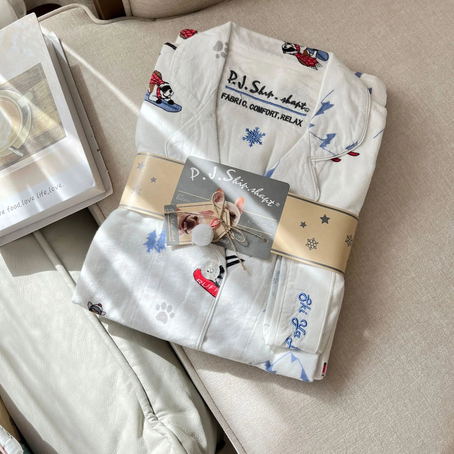 New Loungewear Women Spring Fall Slwwpwear 100% Cotton Floral Print Long Sleeve Pijamas Women 2 Pieces Home Suit Cat Cartoon
