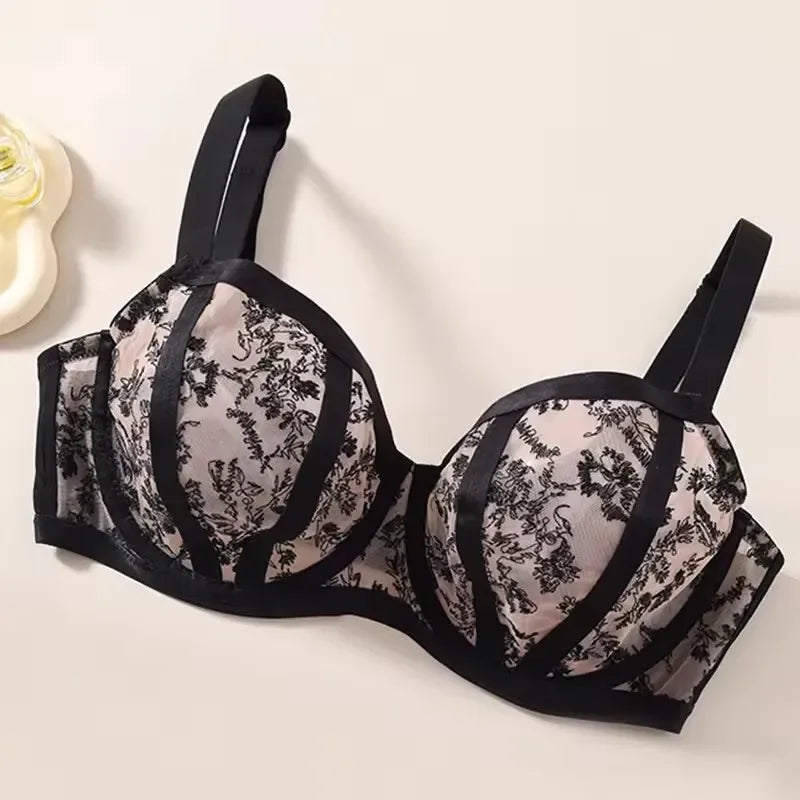 Plus Size Bra Set Minimizer Anti-Sagging Underwire Push Up Cup Mesh Breathable D E F G H I J K 75 80 85 90 95 Brasieres Mujeres