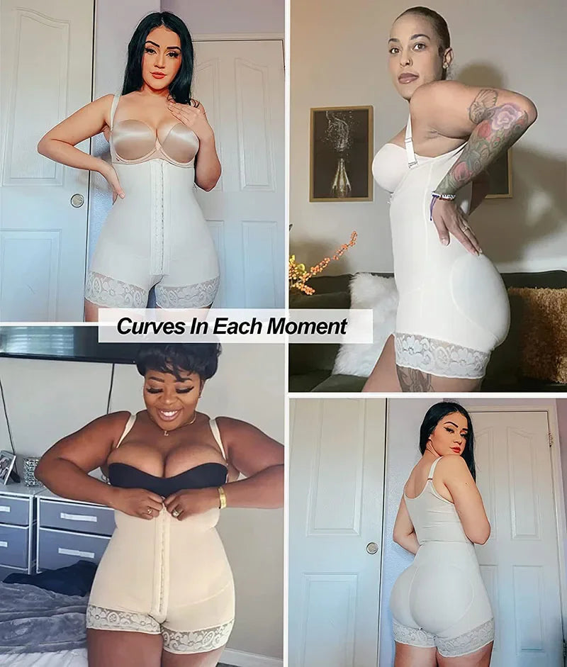 AfruliA Full Body Shaper Fajas Colombianas Girdle High Compression Shapewear Slimming Sheath Tummy Control Panties Waist Trainer
