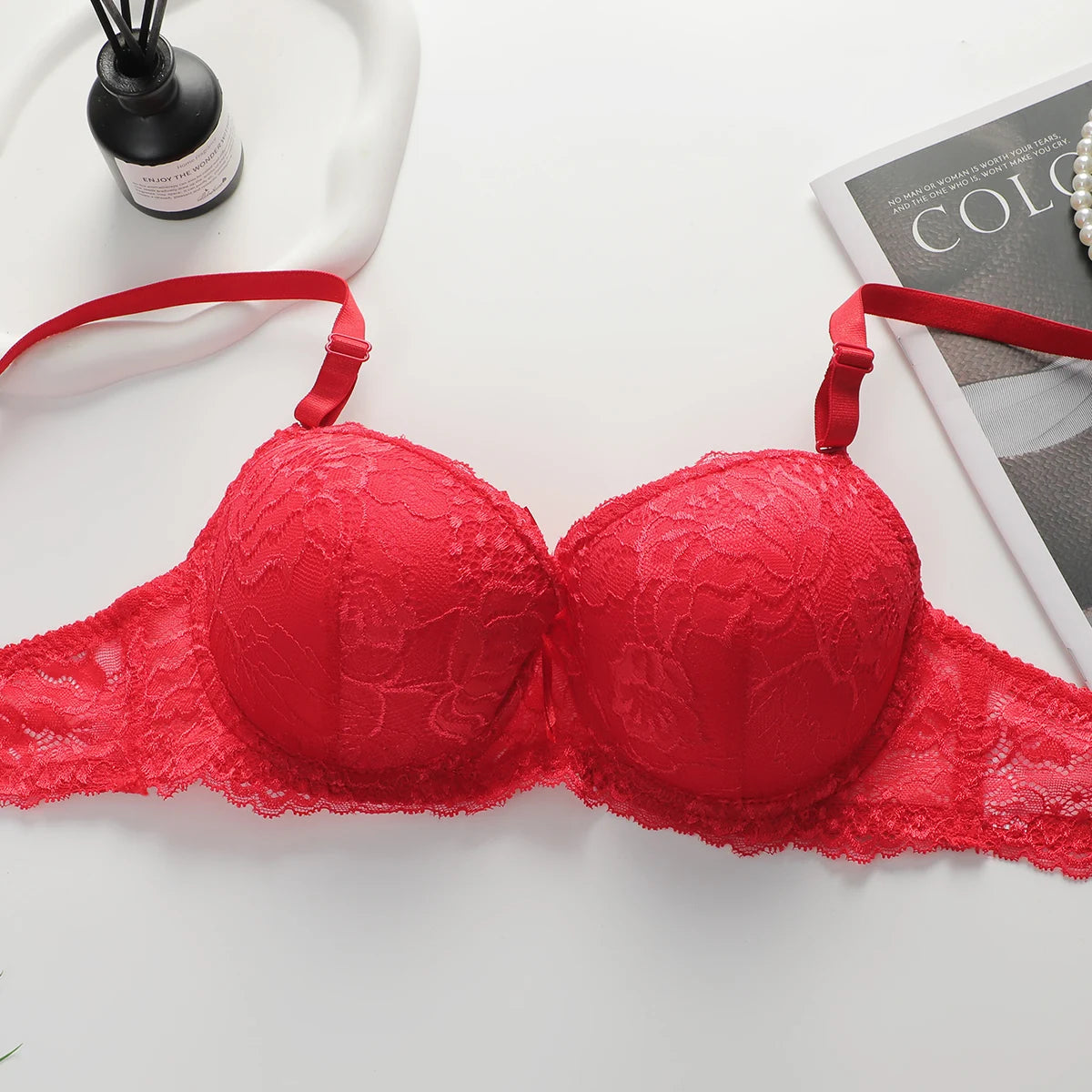2-piece Sexy Multi-color Lingerie Set For Women's Gathering Push Up Underwear For Women's Flower Underwear Set A2155
