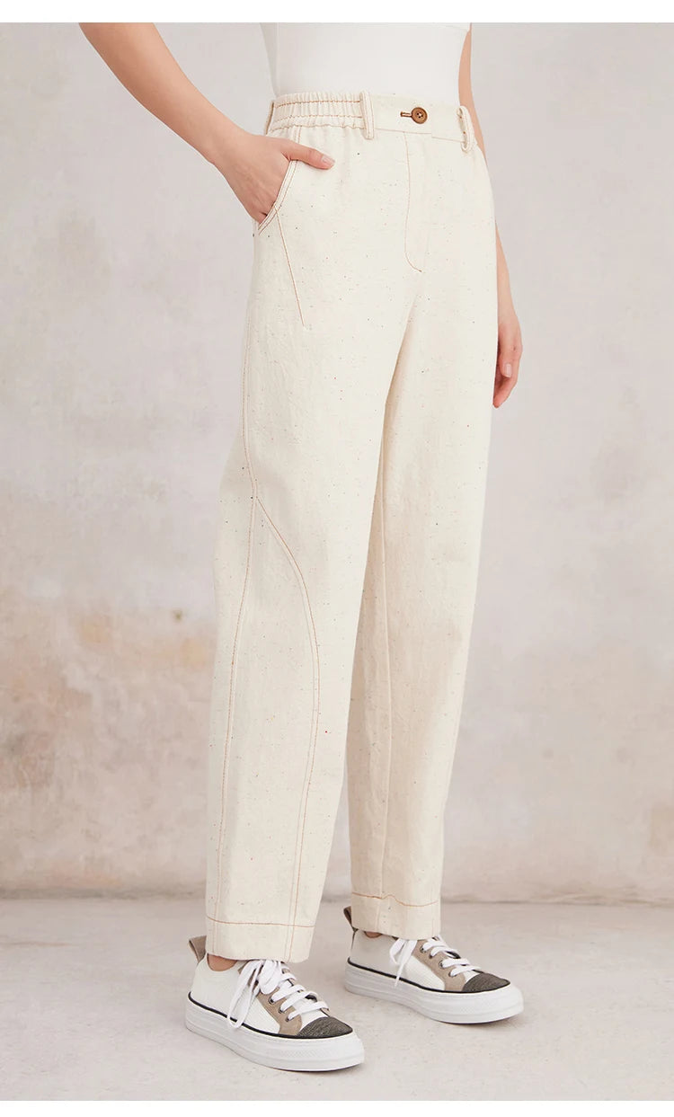K3107W Luxury Women's Clothing Cotton Jeans Ladies Pants Quality Long Straight Denim Trousers