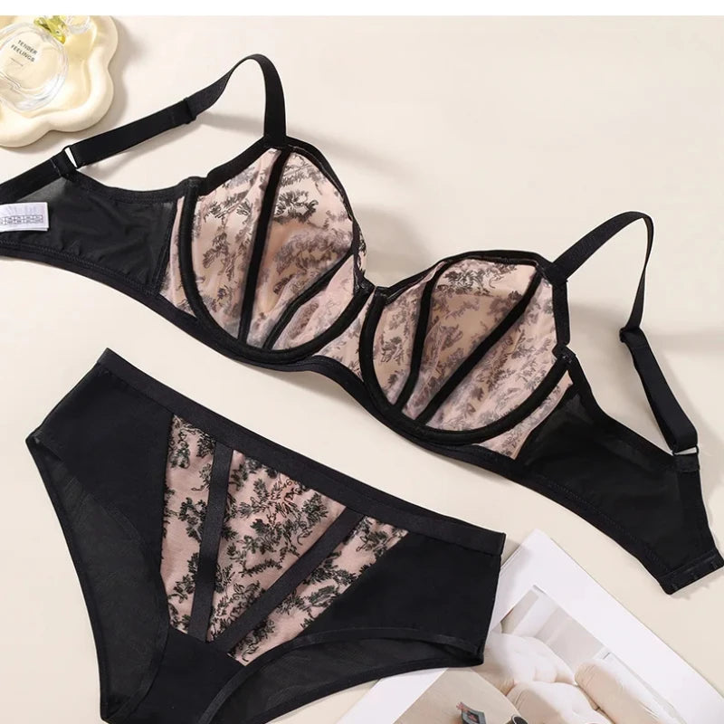 Plus Size Bra Set Minimizer Anti-Sagging Underwire Push Up Cup Mesh Breathable D E F G H I J K 75 80 85 90 95 Brasieres Mujeres