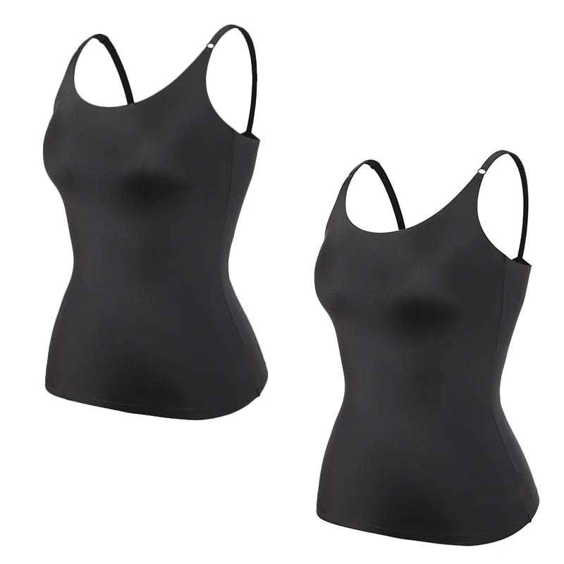 Women Tummy Control Shapewear Smooth Body Shaping Camisole Tank Tops Plus Size Slimming Underwear Seamless Compression Shaper