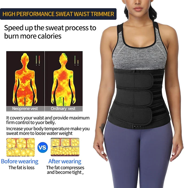 Women Waist Tariner Belts Body Shaper Shapewear Girdles Tummy Control Shapers Slimming Sweat Fat Burning Postpartum Sheath Belt