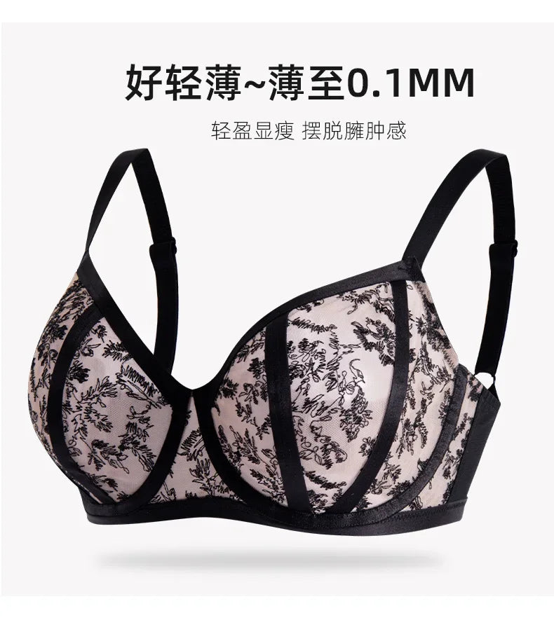 Plus Size Bra Set Minimizer Anti-Sagging Underwire Push Up Cup Mesh Breathable D E F G H I J K 75 80 85 90 95 Brasieres Mujeres