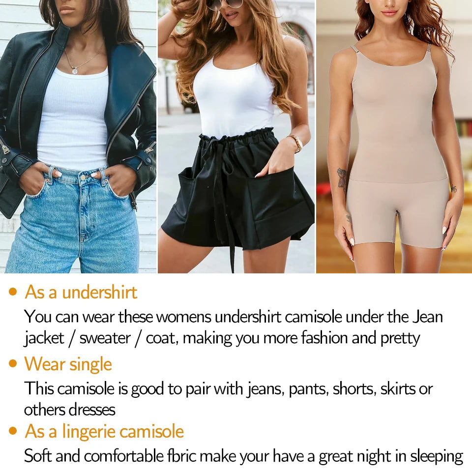 Women Tummy Control Shapewear Smooth Body Shaping Camisole Tank Tops Plus Size Slimming Underwear Seamless Compression Shaper