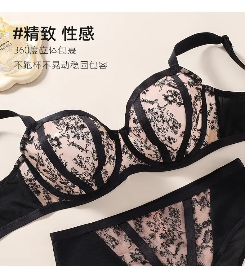 Plus Size Bra Set Minimizer Anti-Sagging Underwire Push Up Cup Mesh Breathable D E F G H I J K 75 80 85 90 95 Brasieres Mujeres