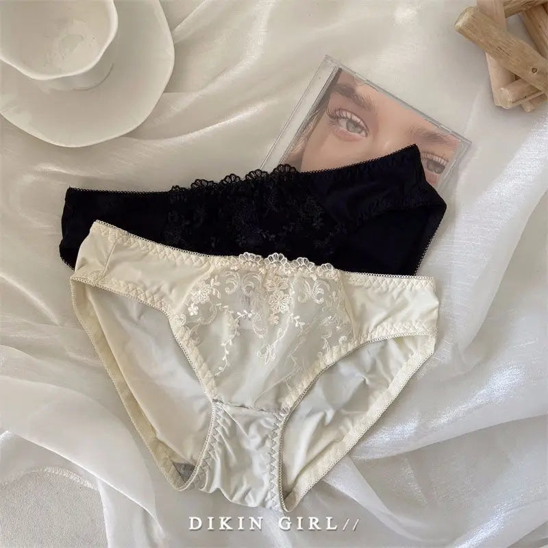Bra/underwear Embroidered Lace Underwear Wireless Underwire Bra Comfortable Gathering Bra Set Lace Bra Set