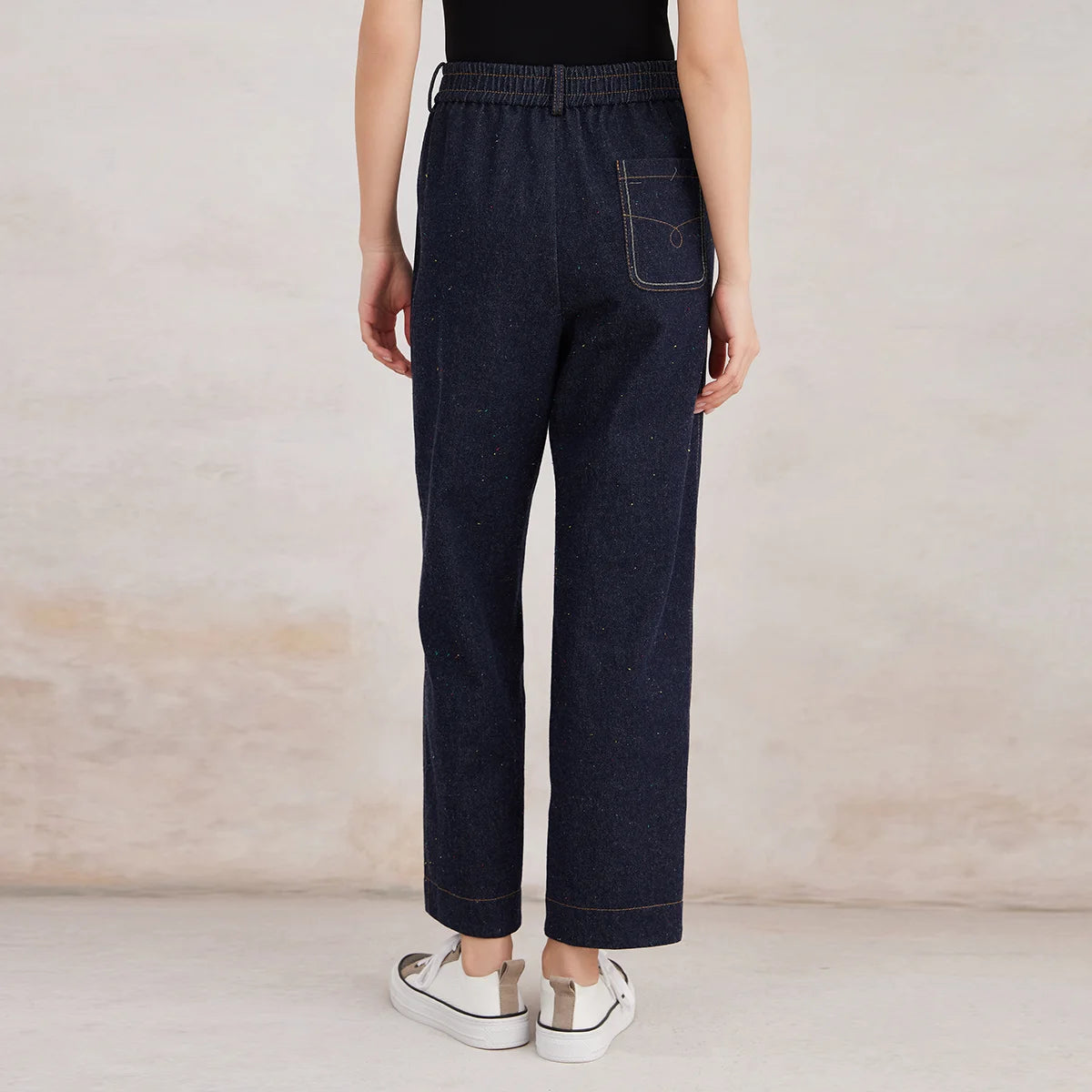 K3107W Luxury Women's Clothing Cotton Jeans Ladies Pants Quality Long Straight Denim Trousers