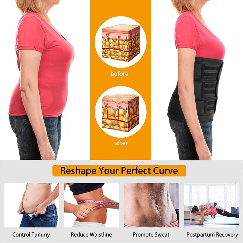Women Waist Tariner Belts Body Shaper Shapewear Girdles Tummy Control Shapers Slimming Sweat Fat Burning Postpartum Sheath Belt