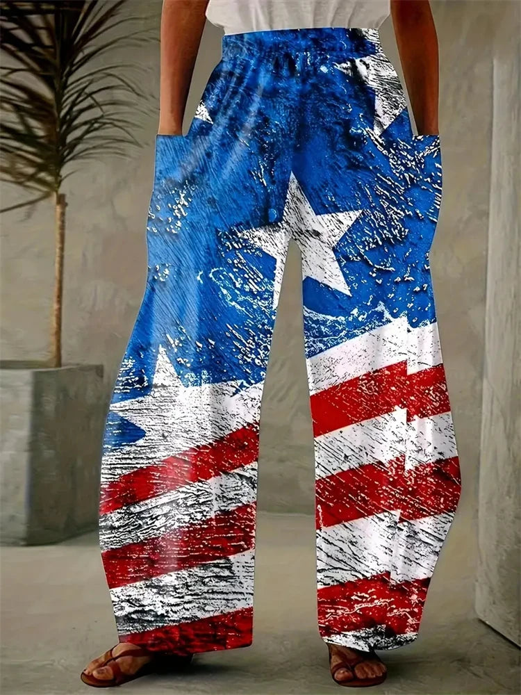 2024 Fashion New Pants Exquisite And Elegant Pants Clothing Ladies Casual Versatile Piano Pattern Printed Wide-legged Pants
