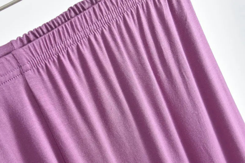 Fdfklak Summer Pijamas For Women Modal Sleeveless Thin O-Neck Pullover Pajamas Set Solid Color Loose 6XL New Home Suit