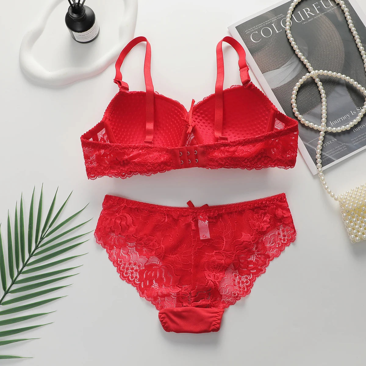 2-piece Sexy Multi-color Lingerie Set For Women's Gathering Push Up Underwear For Women's Flower Underwear Set A2155