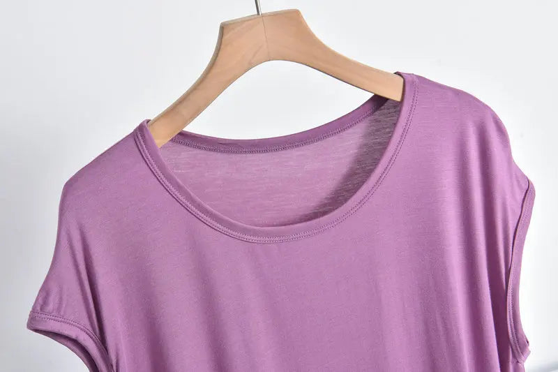 Fdfklak Summer Pijamas For Women Modal Sleeveless Thin O-Neck Pullover Pajamas Set Solid Color Loose 6XL New Home Suit