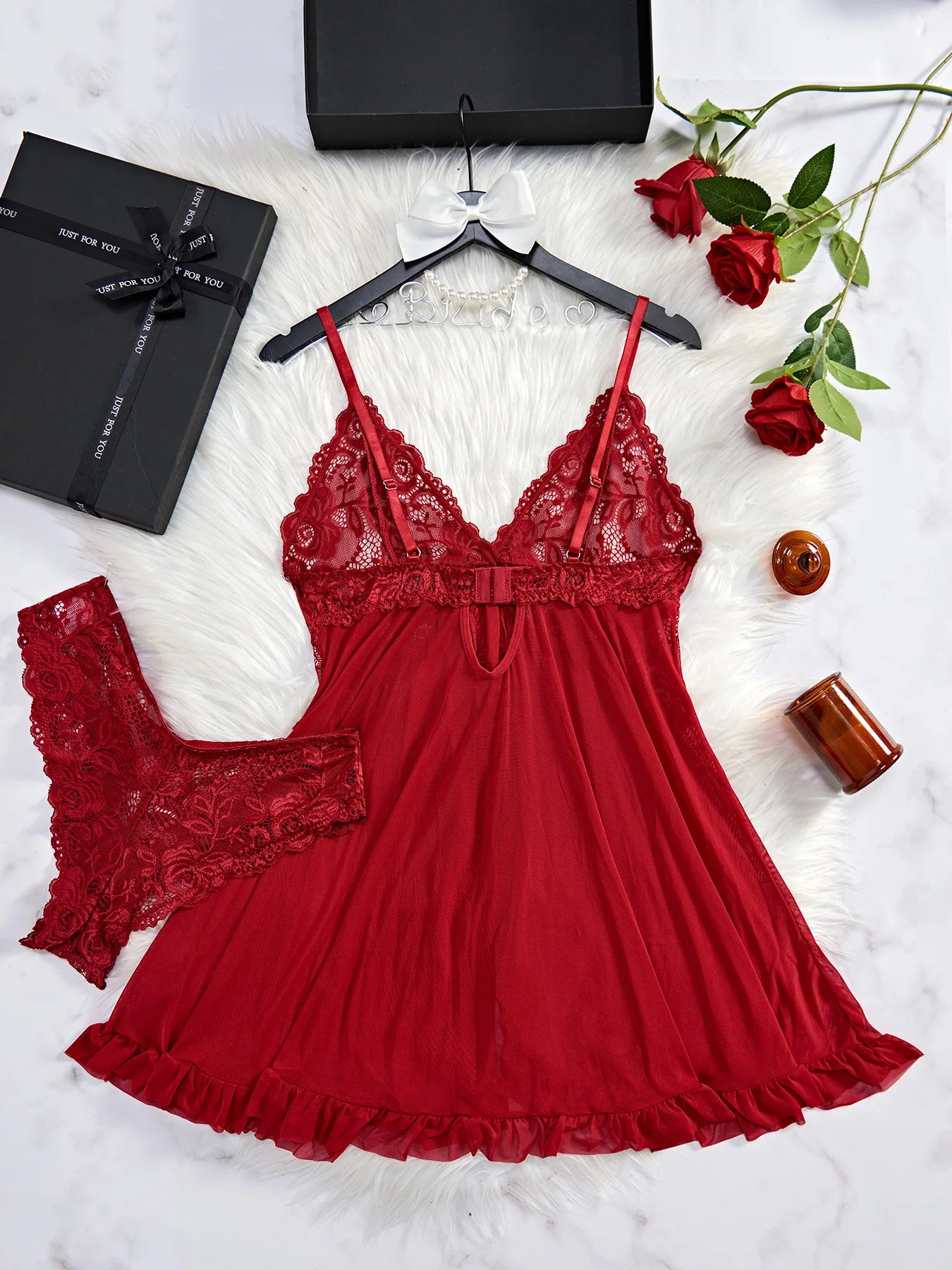 Women Sexy Dress Erotic Underwear Sets Transparent Porno Lace Bra And Panty Set Lingerie Hot Sleepwear Babydoll Lingerie