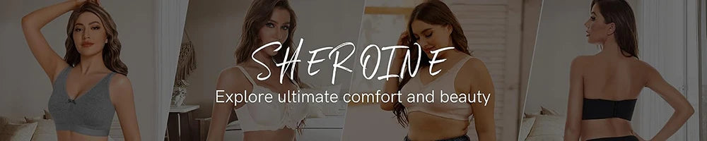 Sheroine Plus Size Underwire Bra, Lace Floral Minimizer Full Coverage Unpadded Bras for Women Lifting Support Comfort