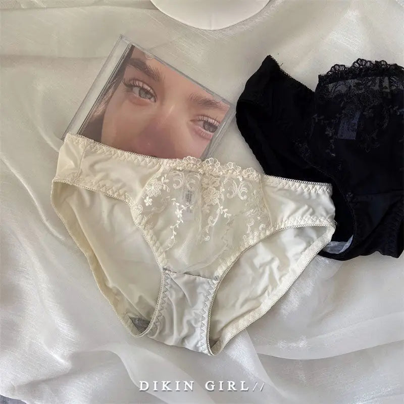 Bra/underwear Embroidered Lace Underwear Wireless Underwire Bra Comfortable Gathering Bra Set Lace Bra Set