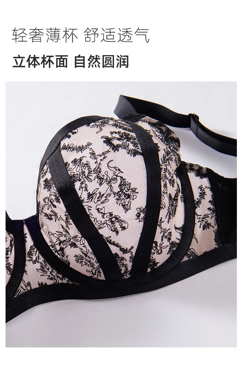 Plus Size Bra Set Minimizer Anti-Sagging Underwire Push Up Cup Mesh Breathable D E F G H I J K 75 80 85 90 95 Brasieres Mujeres