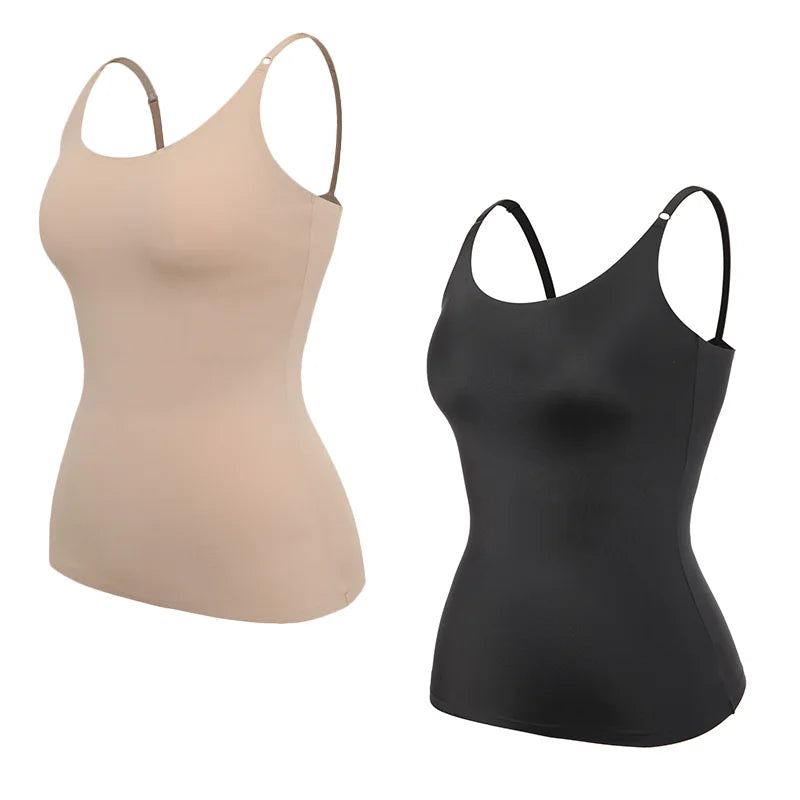 Women Tummy Control Shapewear Smooth Body Shaping Camisole Tank Tops Plus Size Slimming Underwear Seamless Compression Shaper