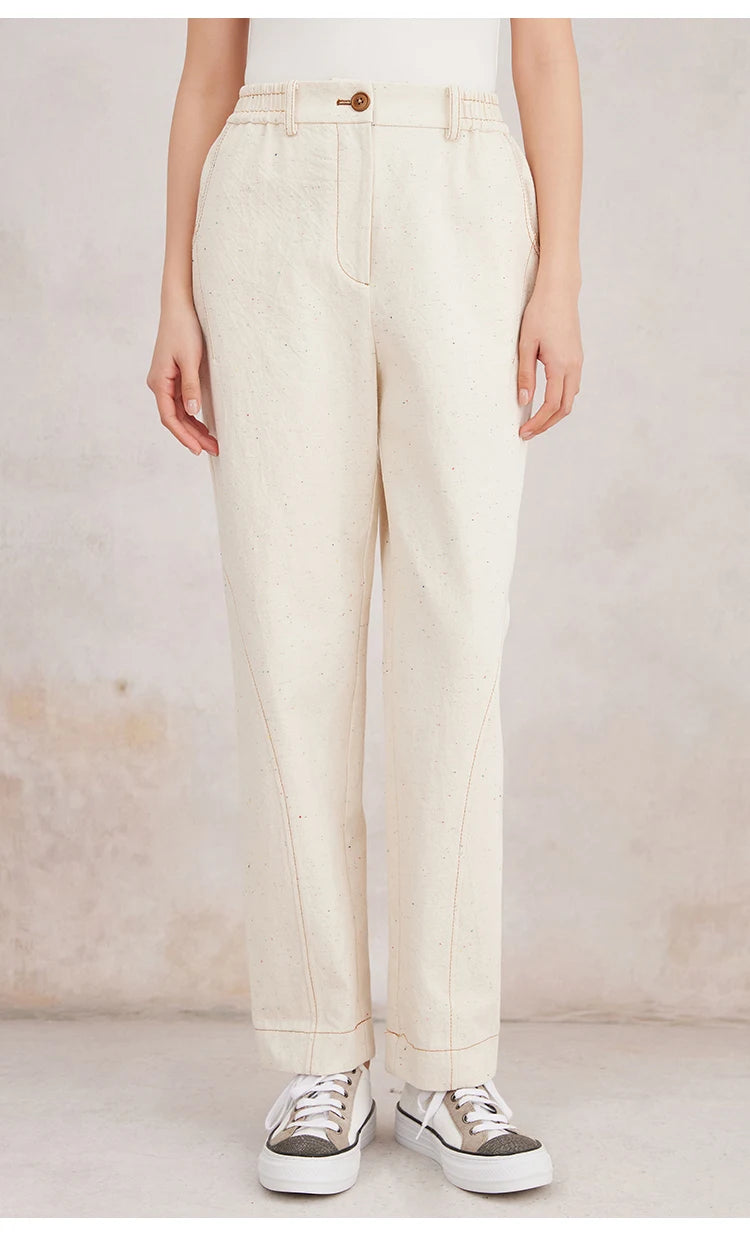 K3107W Luxury Women's Clothing Cotton Jeans Ladies Pants Quality Long Straight Denim Trousers