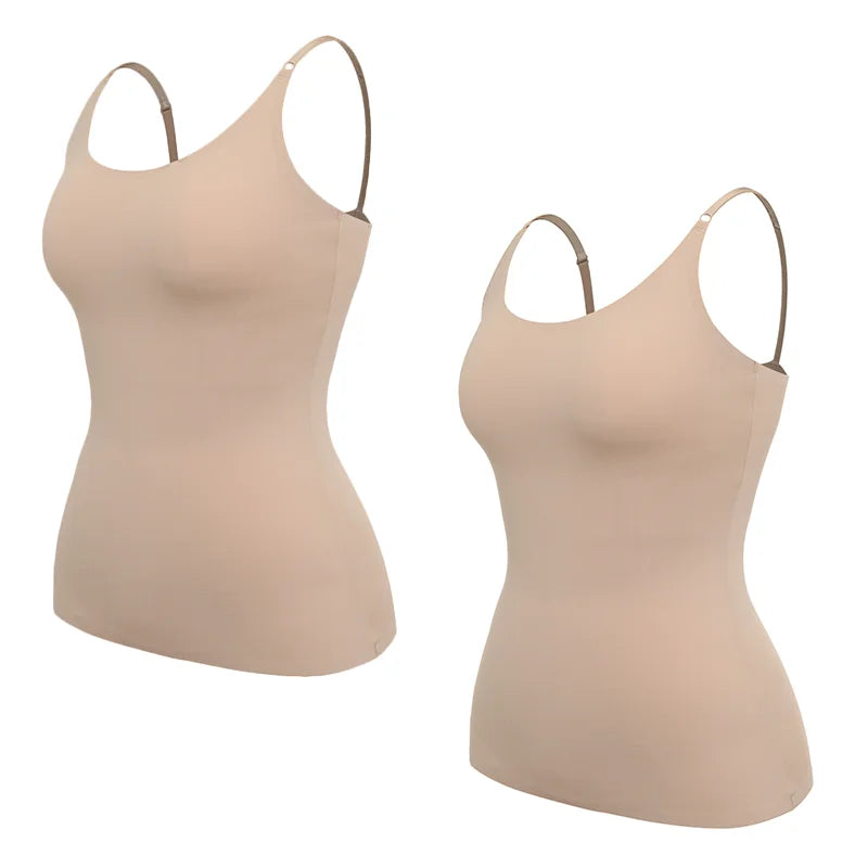 Women Tummy Control Shapewear Smooth Body Shaping Camisole Tank Tops Plus Size Slimming Underwear Seamless Compression Shaper