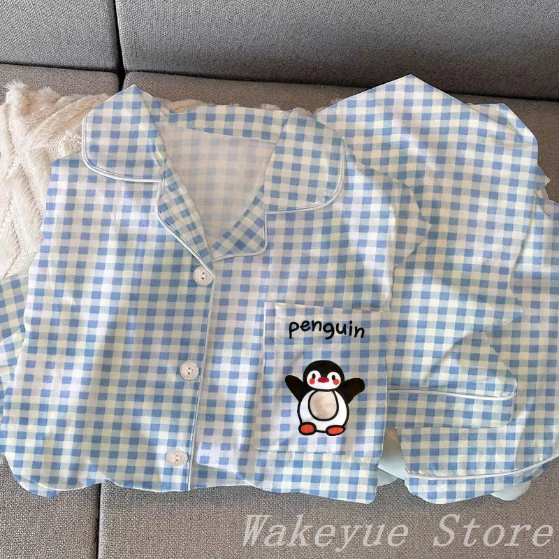 Striped Long-sleeved Pajamas Girls Fashion Style Autumn Simple New Home Clothes High-grade Trousers Suit Leisure Sleepwear Pjs