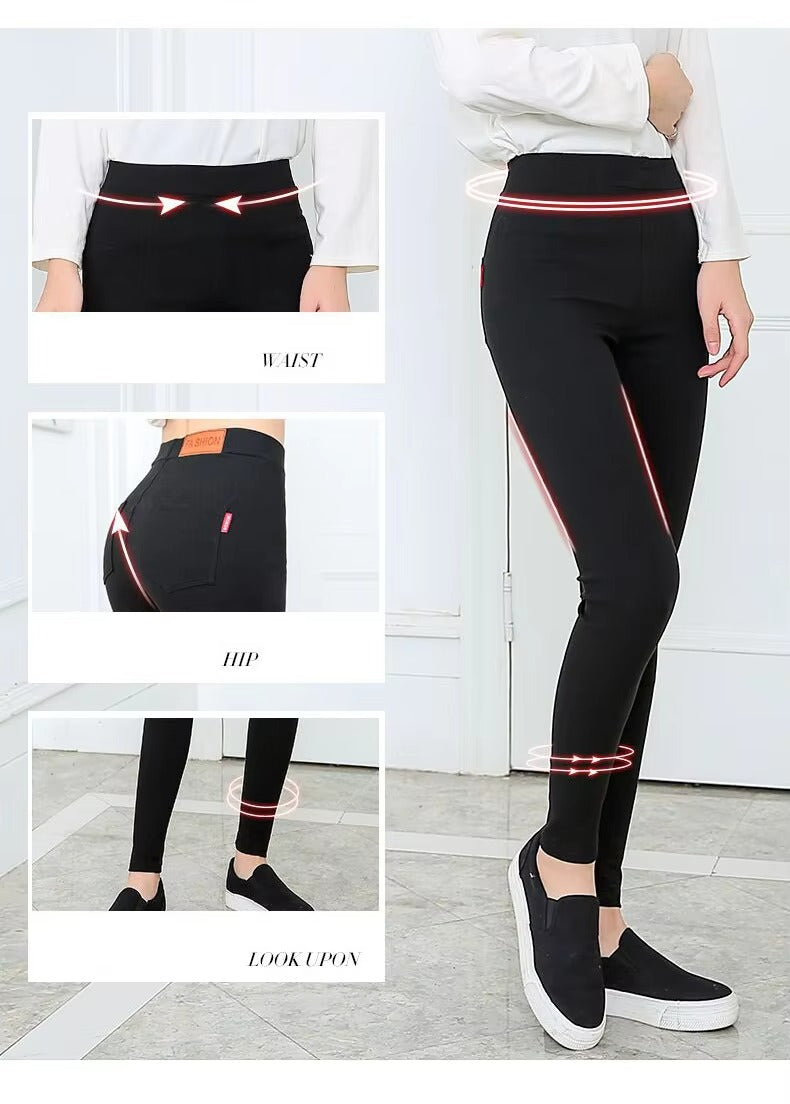 High Elastic Cashmere Tights Women Super Thick Thermal Pants Velvet New